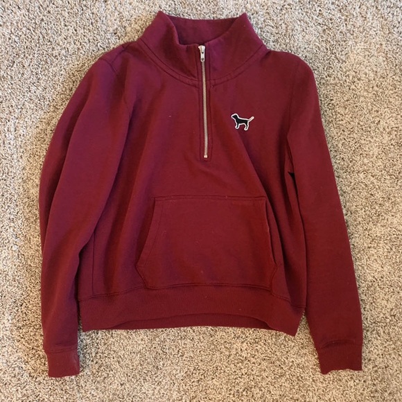 Maroon PINK Quarter Zip - Picture 4 of 5